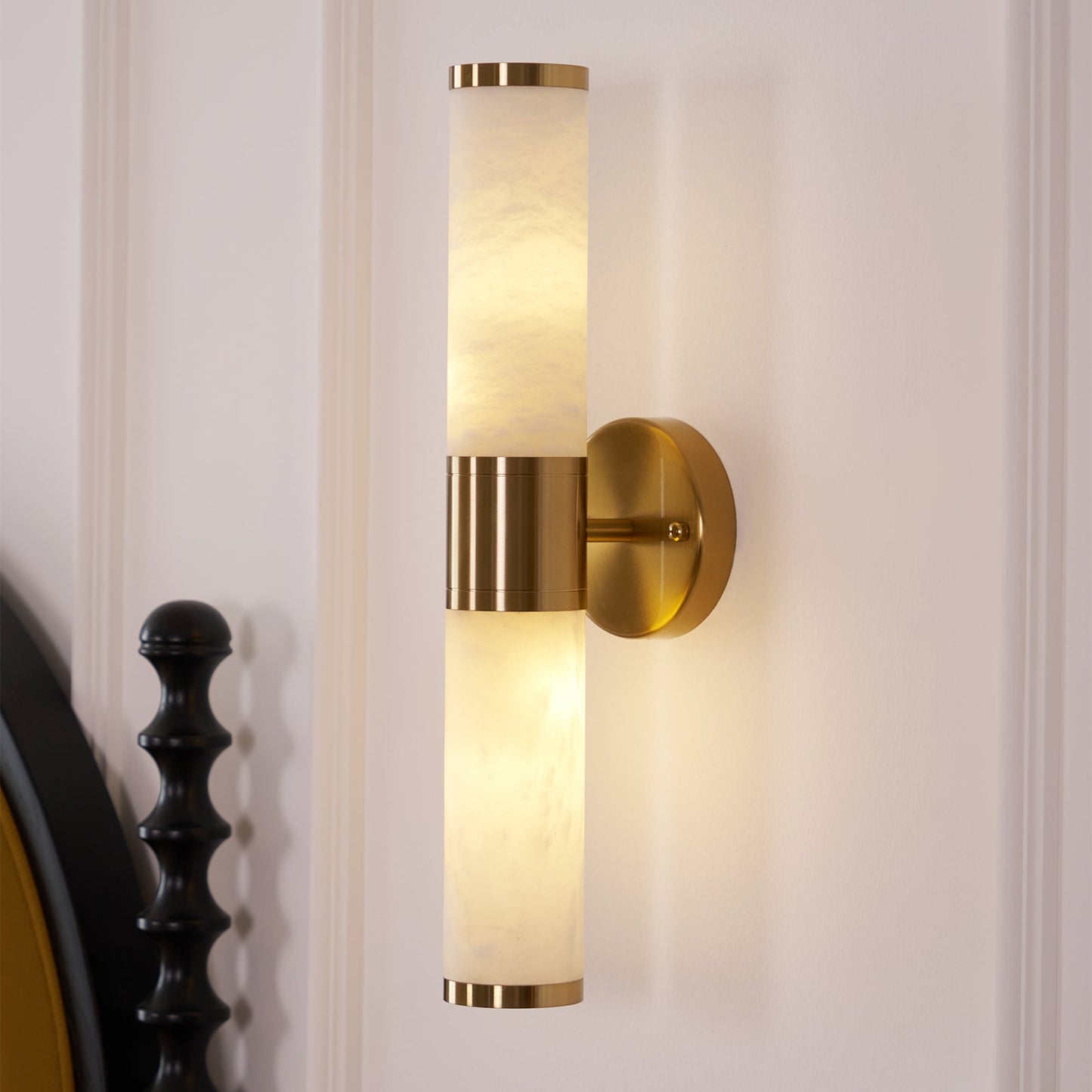 Vue de l'applique avec ampoule Edison