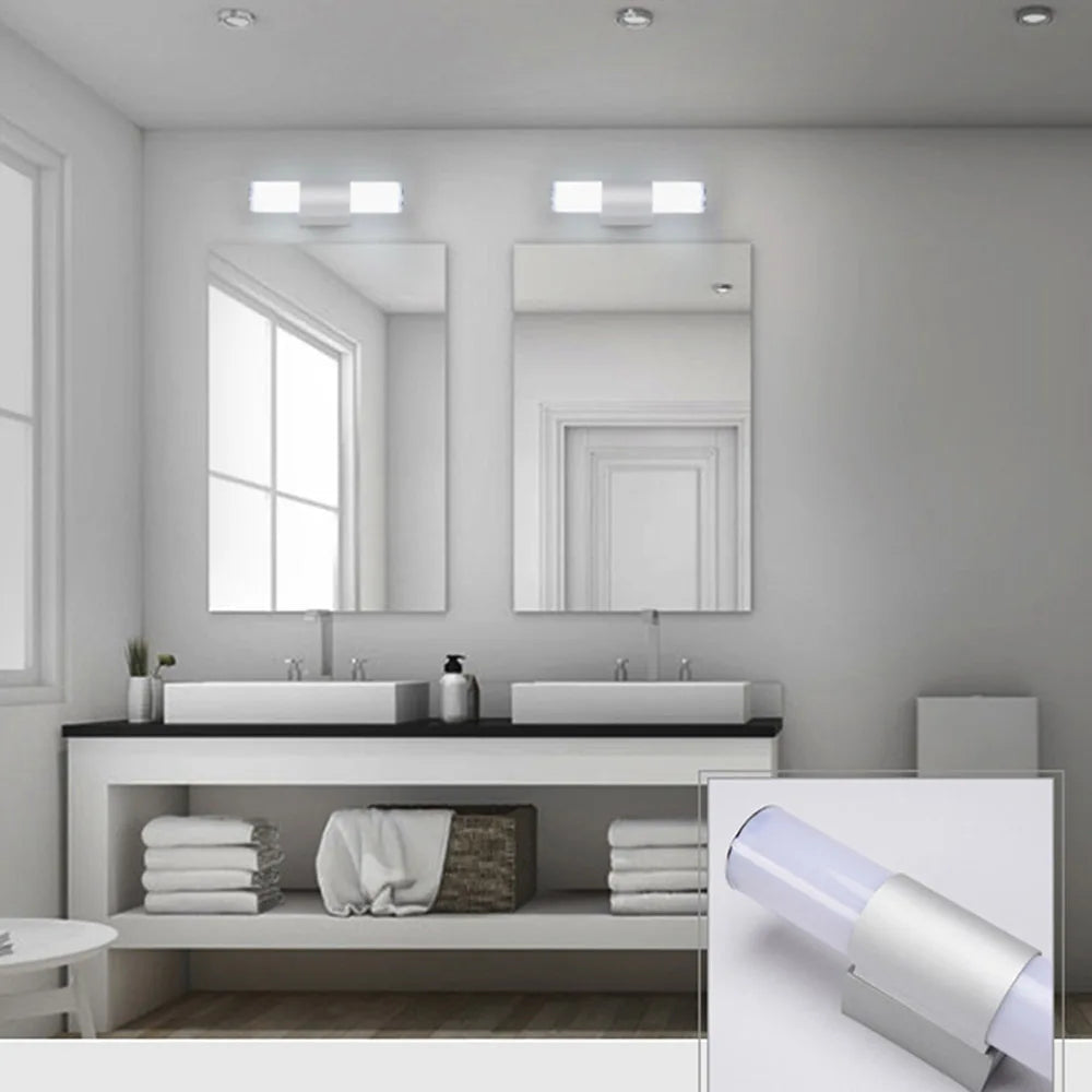 Vue latérale d'une applique LED en métal et plastique