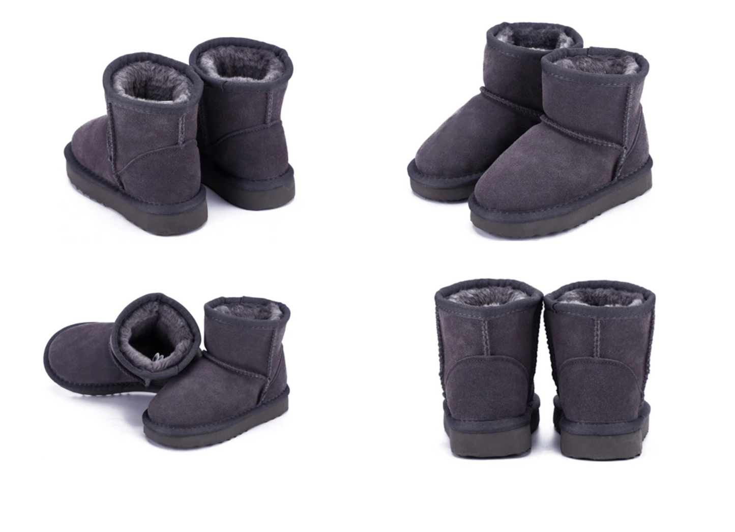 Enfant portant des bottes d'hiver sur un sol enneigé