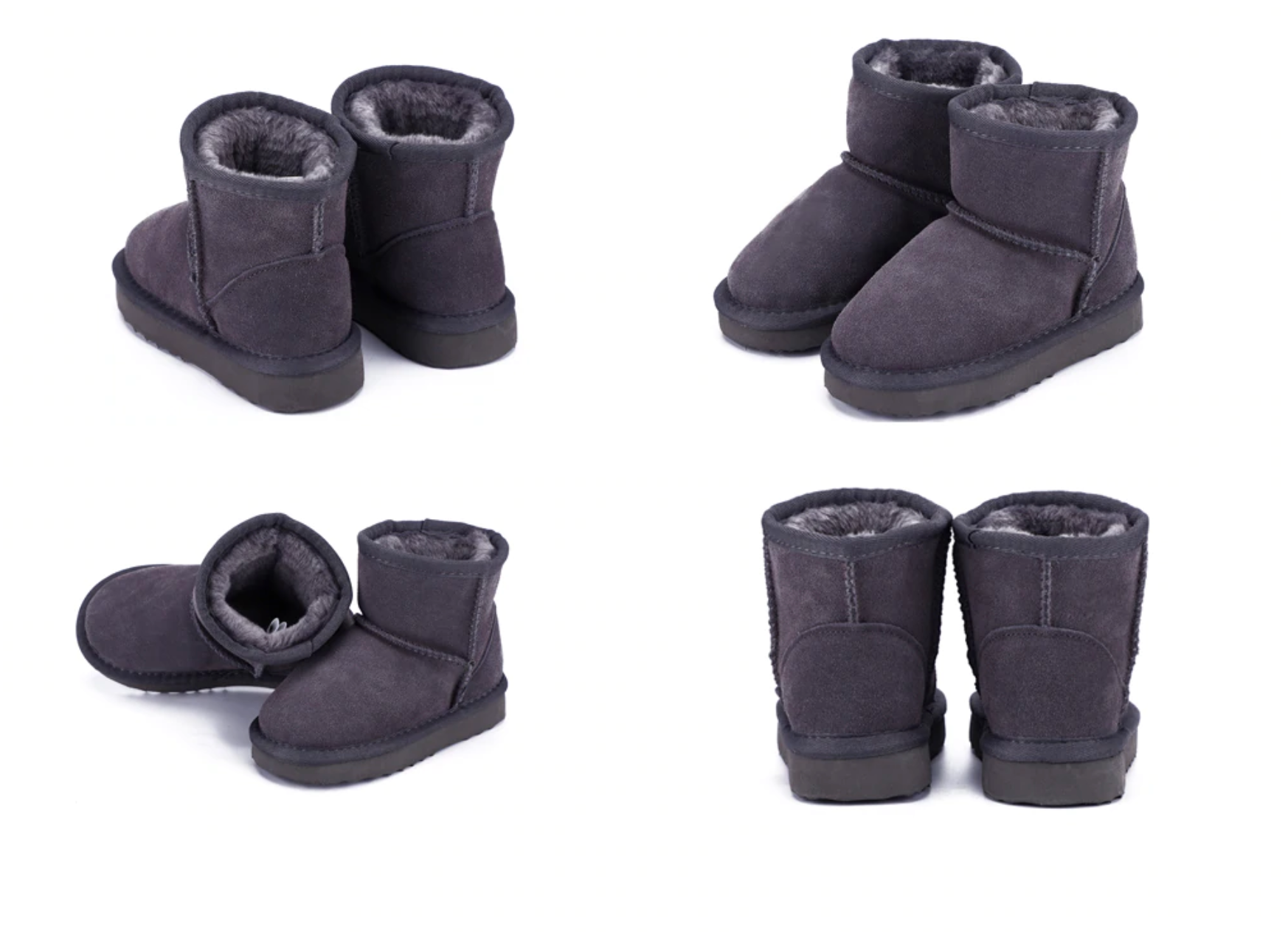Enfant portant des bottes d'hiver sur un sol enneigé