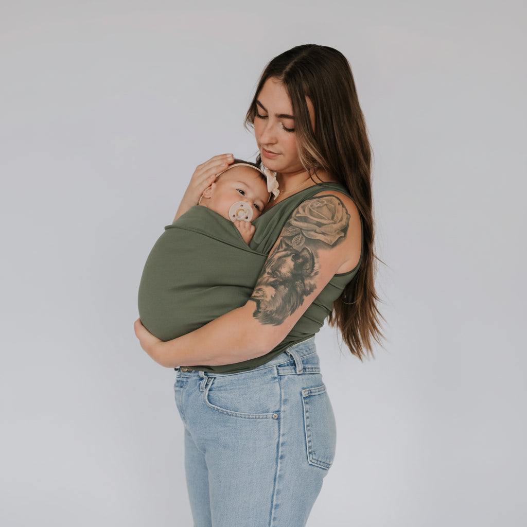 Gros plan sur le tissu doux et respirant du porte-bébé