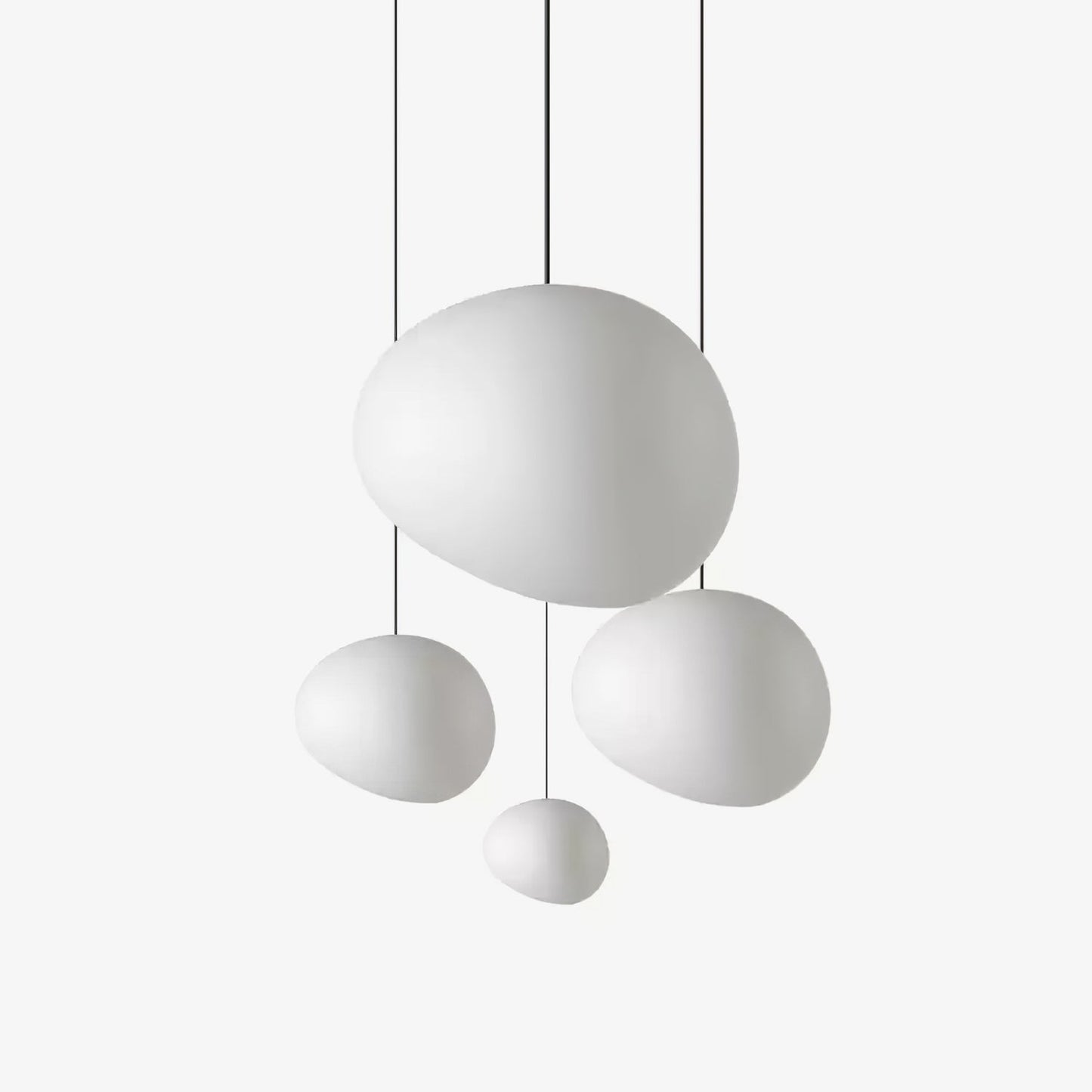 Vue rapprochée du design en forme de pierre de rivière