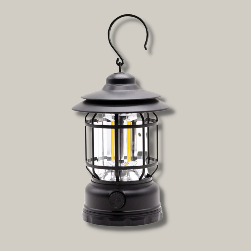 Lampe de camping rechargeable avec luminosité réglable en extérieur