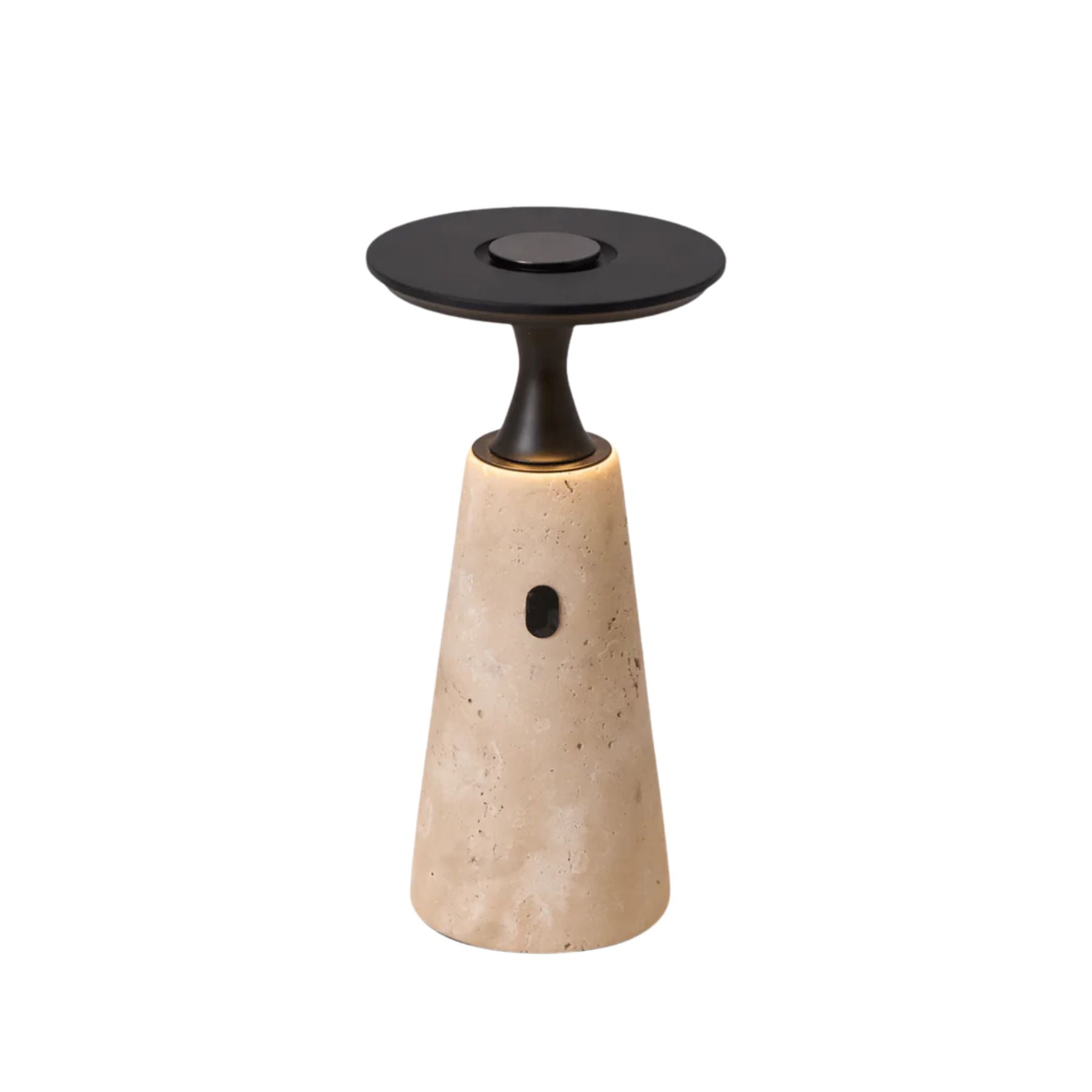 Vue latérale de la lampe montrant sa forme élégante