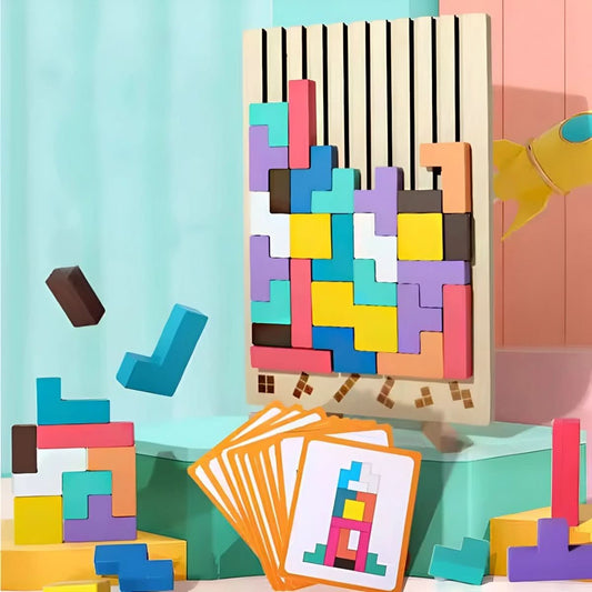 Ensemble complet de pièces en bois pour apprentissage ludique