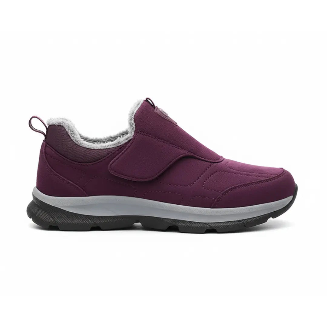 Mocassins d'hiver avec doublure chaude et velcro ajustable