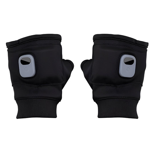Vue d'ensemble des gants noirs avec détails de couture