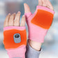 Gants chauffants noirs avec contrôle de température visible