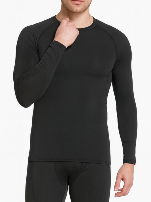 T-shirt compression manches longues, idéal pour entraînements intenses