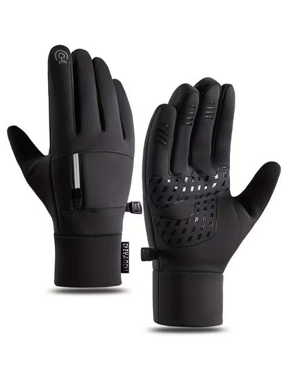 Gants noirs avec fonctionnalité tactile pour écrans