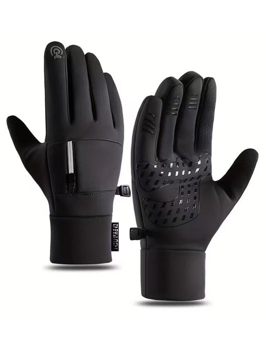 Gants noirs avec fonctionnalité tactile pour écrans