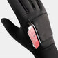 Vue latérale des gants montrant le bracelet ajustable