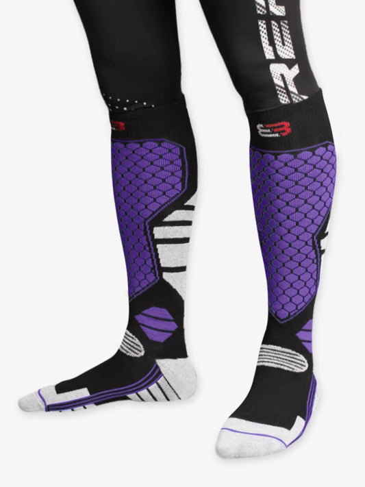 Chaussettes de ski femme montrant la couche thermique épaisse