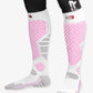 Vue rapprochée des chaussettes de ski avec design sans couture