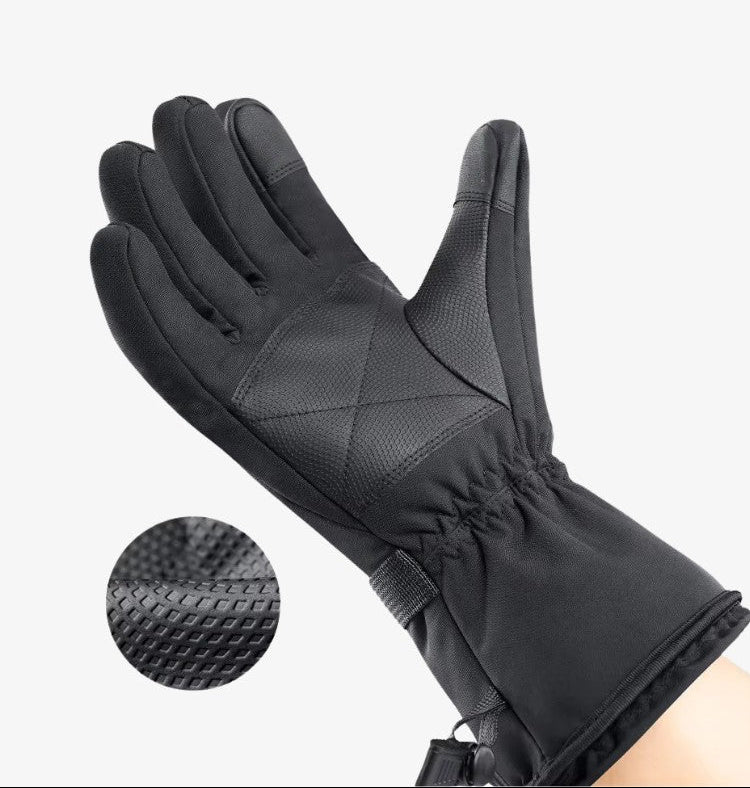 Gants chauffants en polyester pour activités hivernales