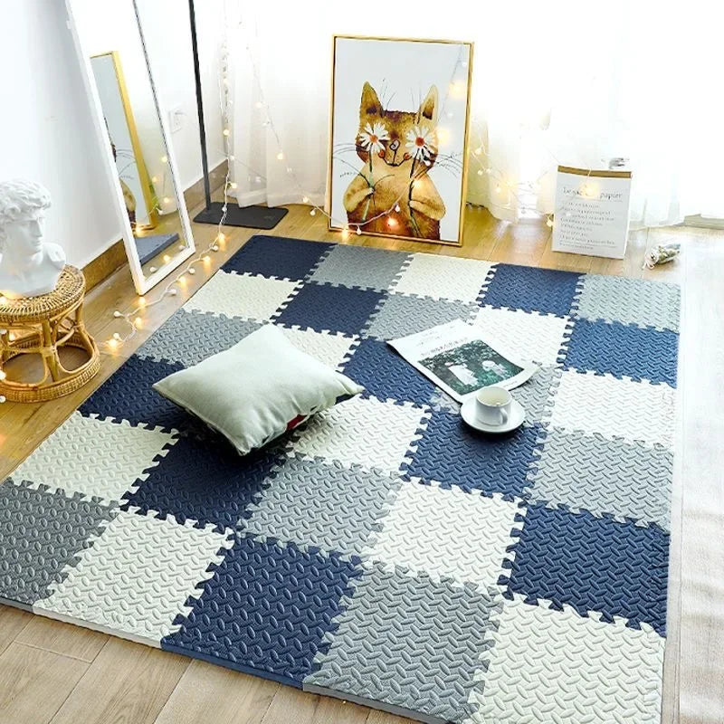 Tapis de jeu bébé déplié offrant un grand espace