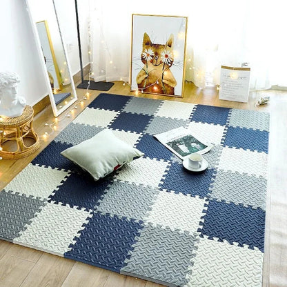 Tapis de jeu bébé déplié offrant un grand espace