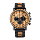 Montre en bois dans sa boîte cadeau, prête à offrir