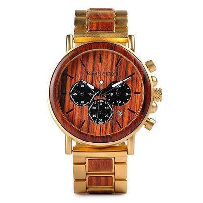 Détail du bracelet en bois, fermeture déployante sécurisée