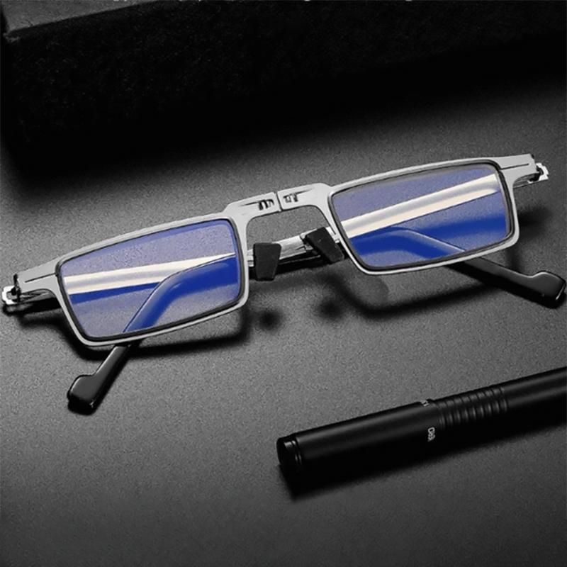 Lunettes pliables en titane avec monture argentée élégante