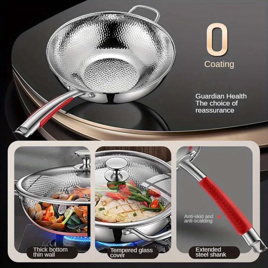 Poignée ergonomique du wok, conçue pour une prise facile