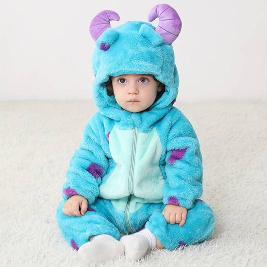 Combinaison bébé hypoallergénique avec motifs animaux variés