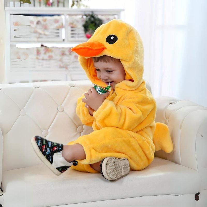 Combinaison thème animal pour bébé avec doublure douce