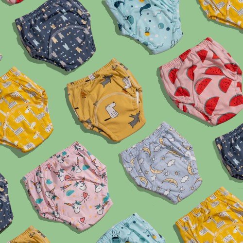 Culotte réutilisable en coton montrant la protection contre les fuites