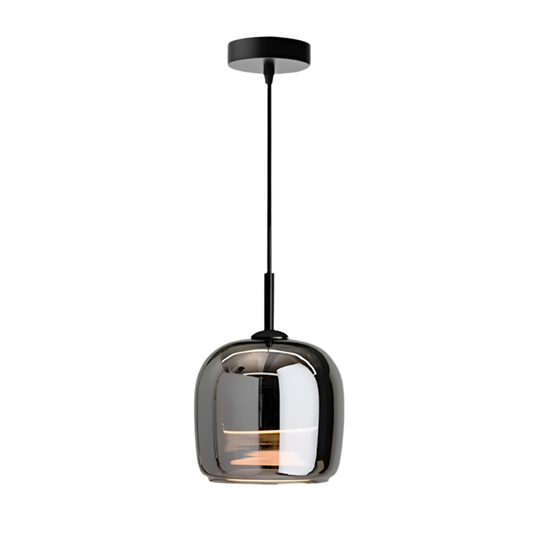 Lampe en verre teinté, parfaite pour coin salon