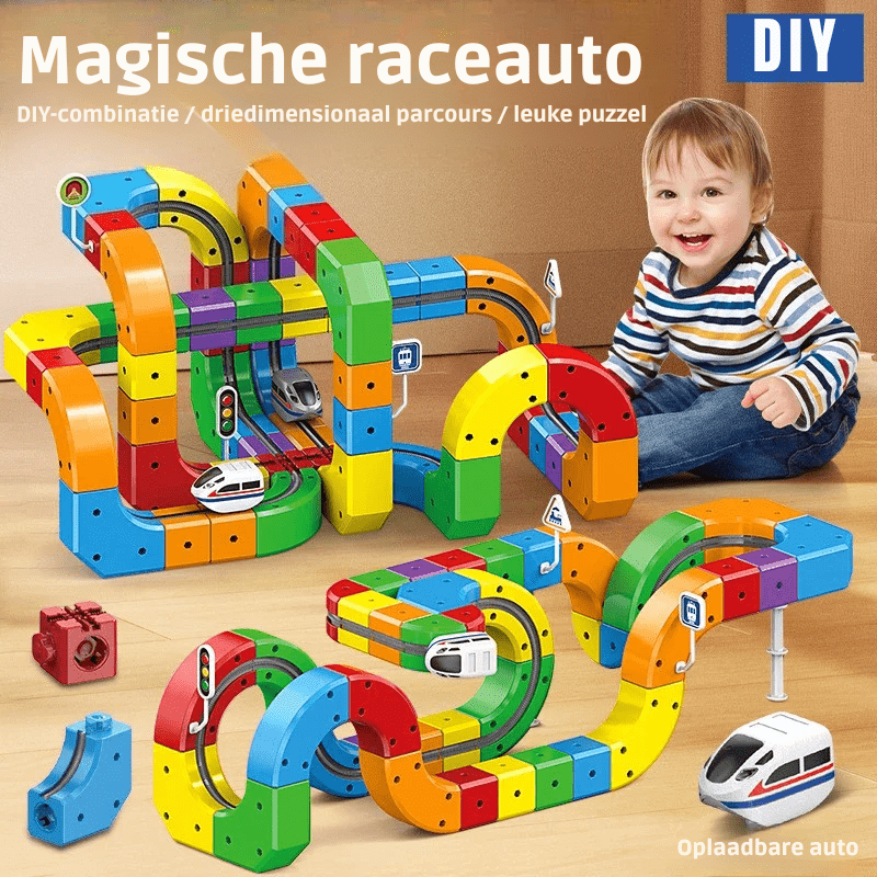 Locomotive rechargeable sur un circuit de rails