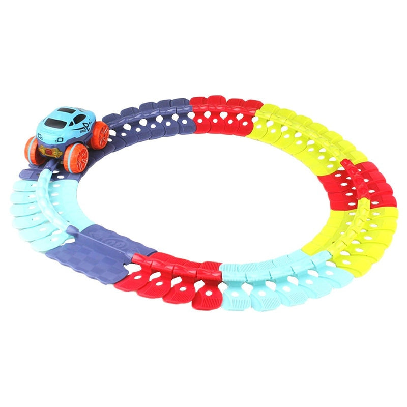 Vue de dessus d'un circuit de course modulaire