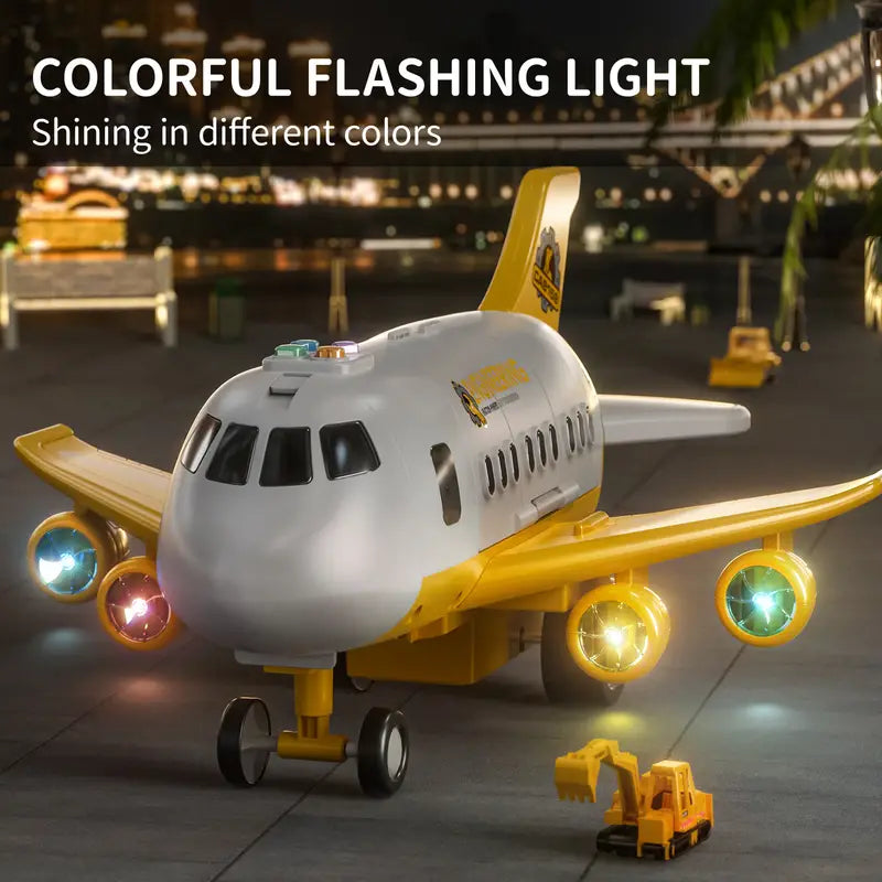 Avion jouet illuminé avec effets sonores activés