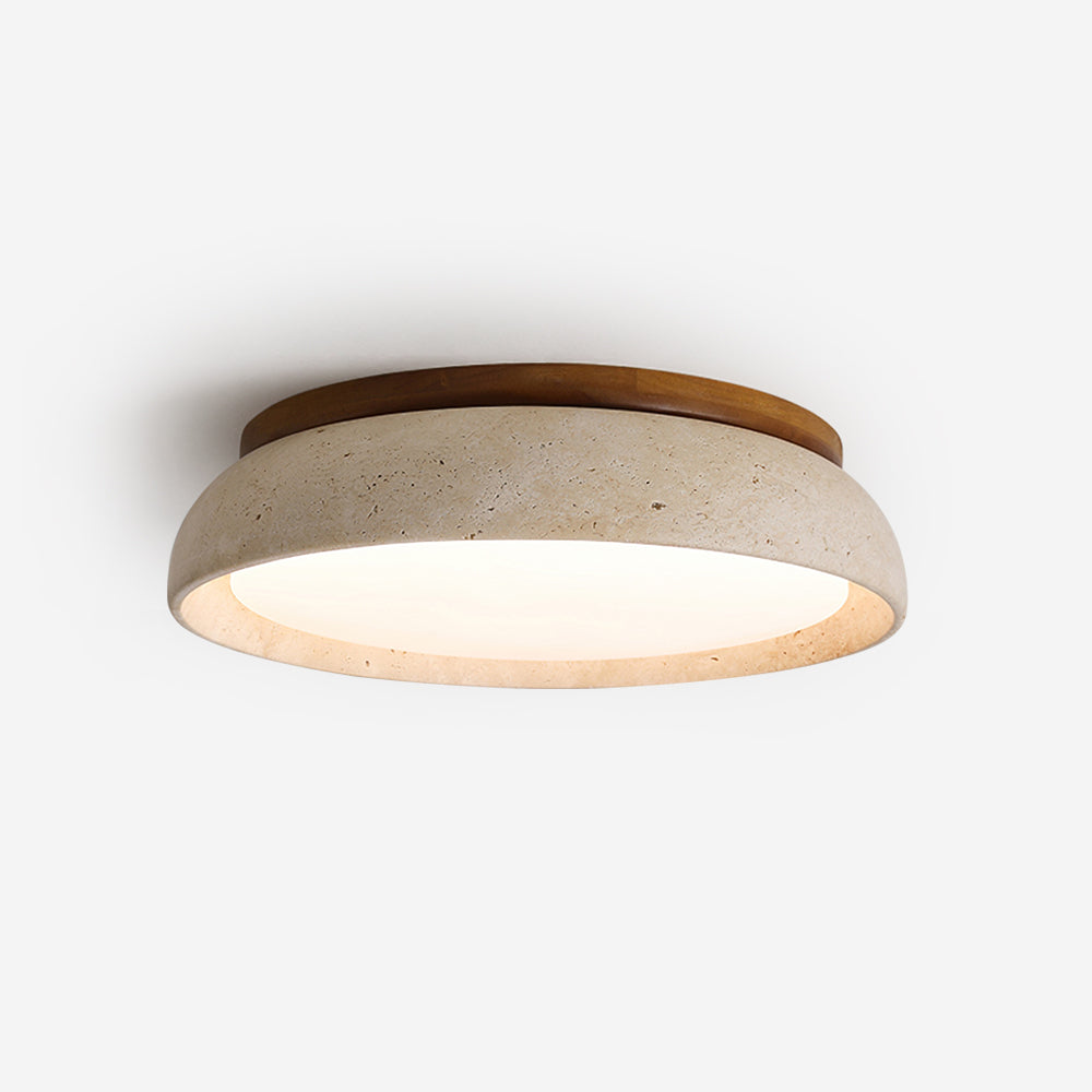 Détail du bois et acrylique de la lampe LED