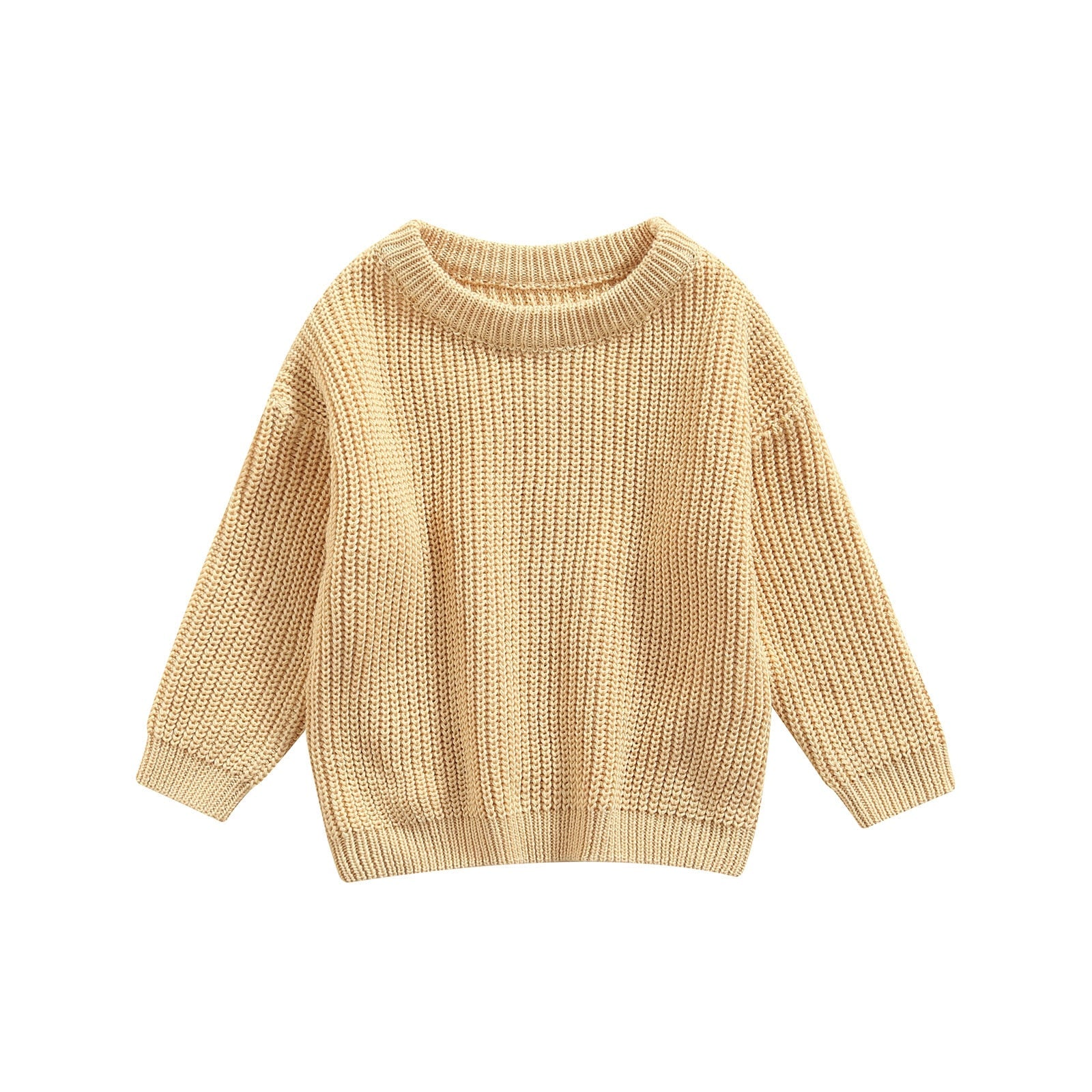 Pull bébé en laine, détail des poignets élastiques