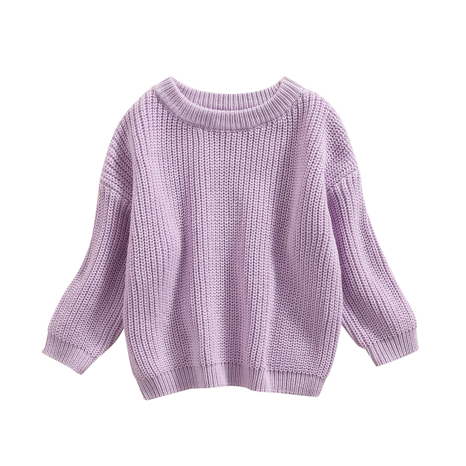 Pull unisexe pour enfant, motif tricoté, couleur neutre