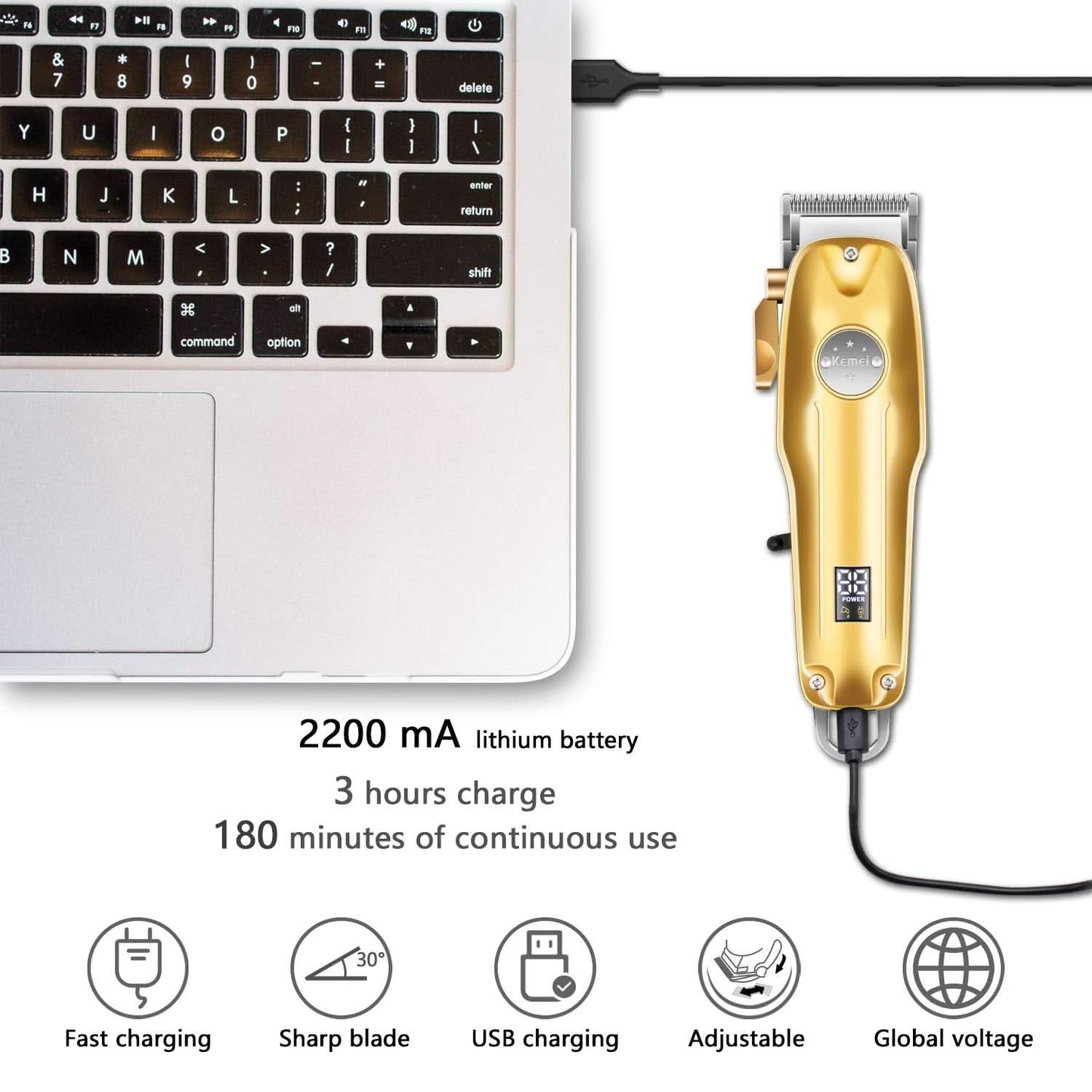 Appareil sans fil avec design ergonomique