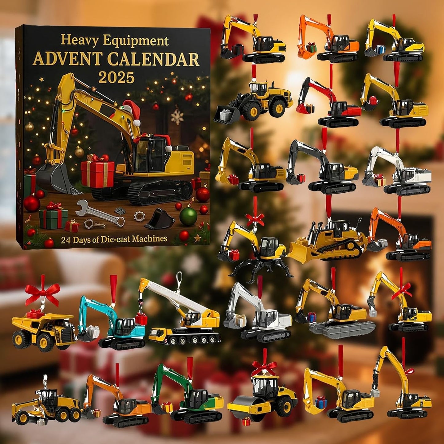 Vue rapprochée de véhicules de chantier miniatures colorés