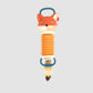 Accordéon renard orange avec boutons colorés pour enfants