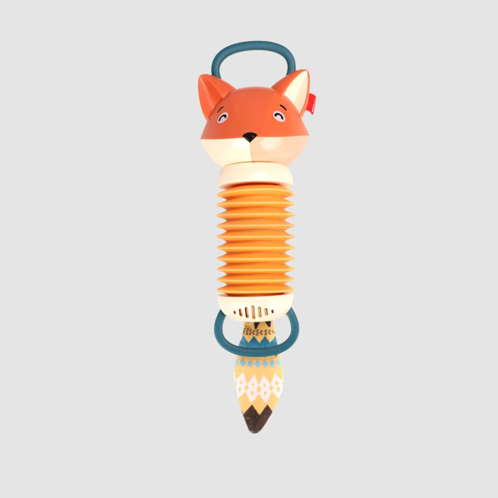 Accordéon renard orange avec boutons colorés pour enfants