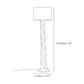 Détail de la base en résine blanche du lampadaire moderne