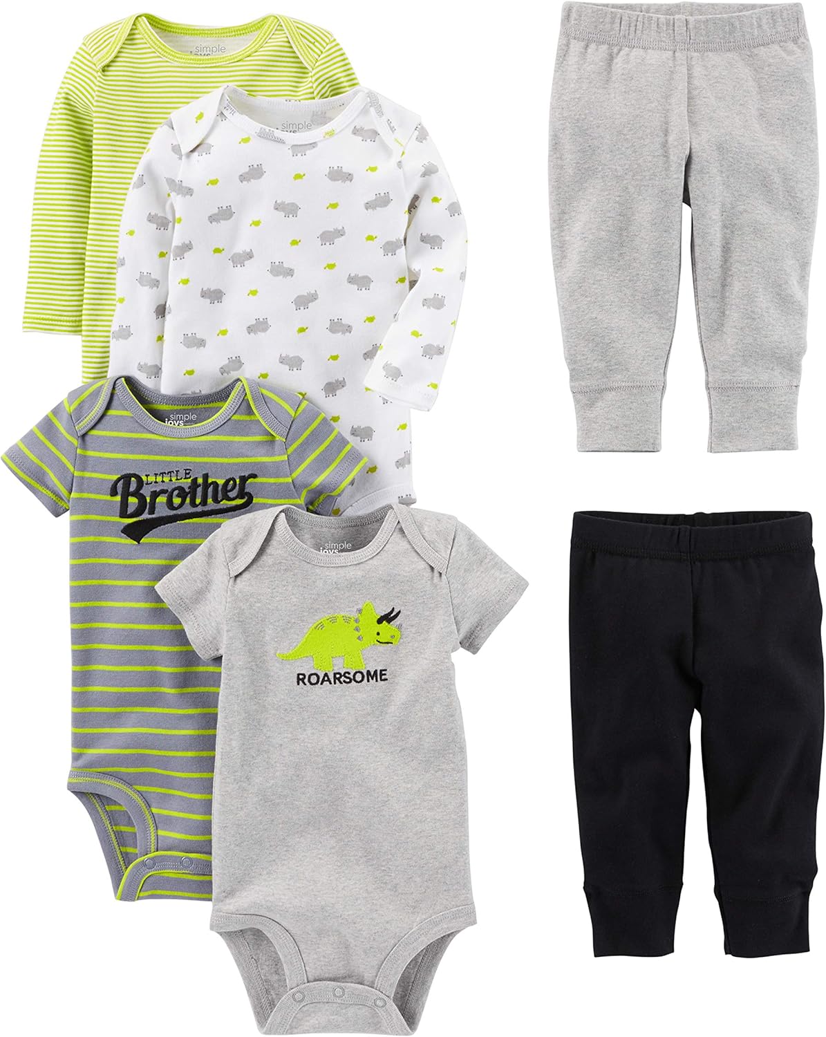 Vêtements bébé unisexes, couleurs variées et motifs ludiques