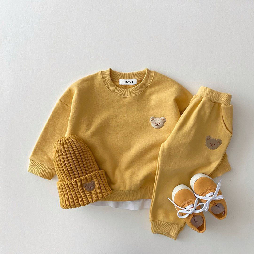 Ensemble jogging enfant en coton doux, couleur rose