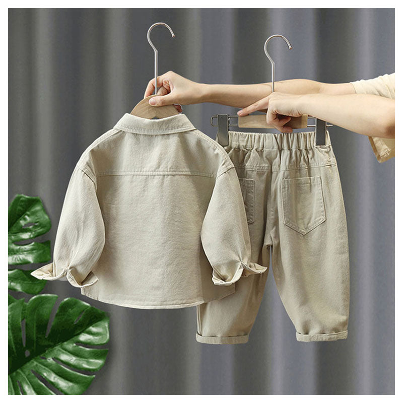 Veste enfant en coton avec boutons, vue de face