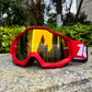 Gros plan sur le rembourrage doux des lunettes de protection