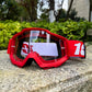 Lunettes de motocross montrant la ventilation anti-buée