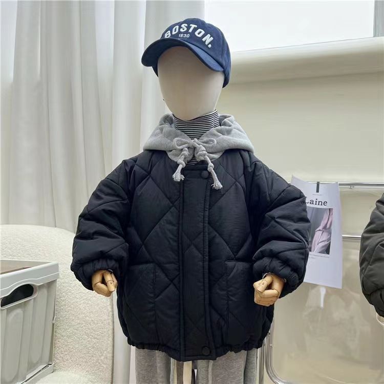 Veste enfant en coton, vue de profil gauche