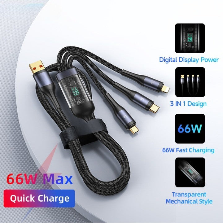 Connecteurs du câble 3-en-1 pour divers appareils électroniques