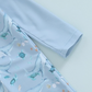 Chapeau de soleil bébé assorti, protection UV, motif océan