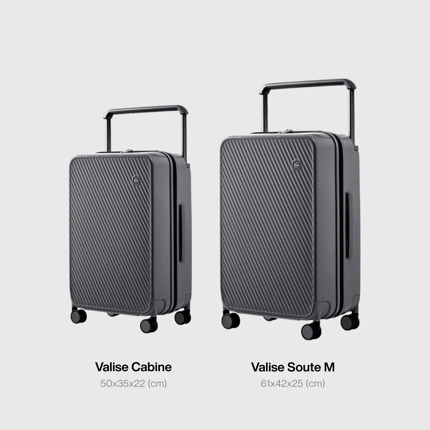 Vue d'ensemble de la valise en composite tricouche