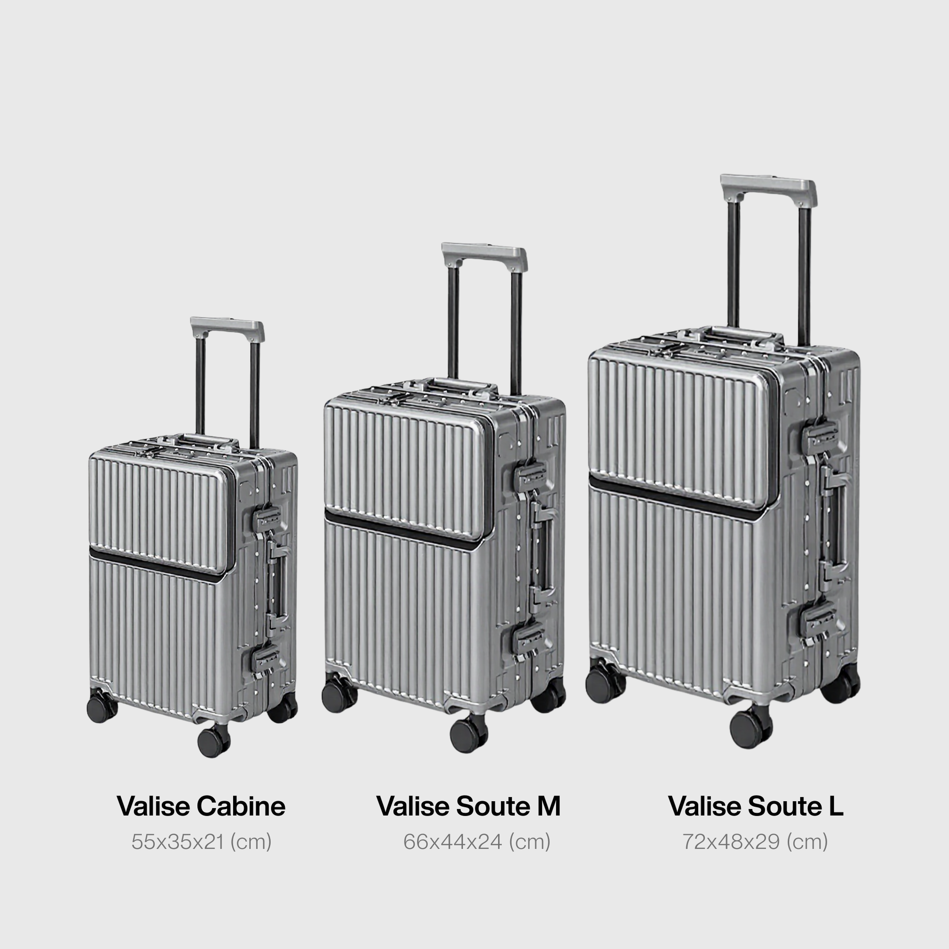 Gros plan sur le hublot sécurisé de la valise rigide